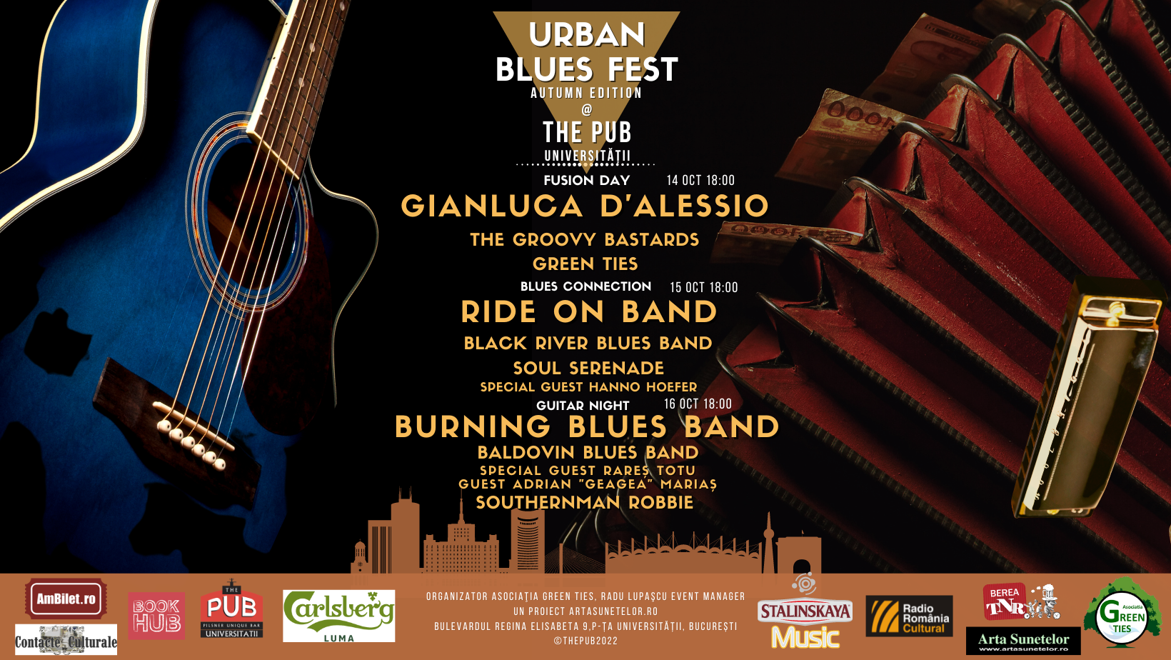 Rock și blues la București. S-au pus în vânzare biletele de o zi pentru Urban Blues Fest Autumn Edition