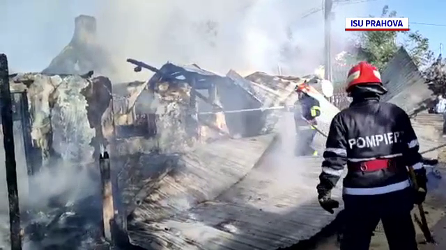 Incendiu în județul Prahova. O locuință și anexele din curte au fost complet distruse