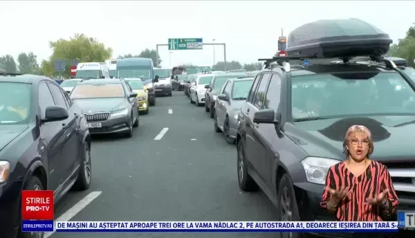 Aglomerație la ieșirea din țară, la Nădlac 2. Șoferii au așteptat ore în șir în cozi kilometrice