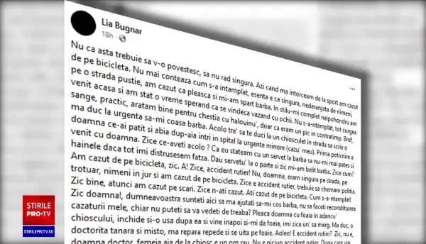 Pățania unei celebre actrițe românce, după ce a căzut cu bicicleta: De ce s-a ales cu dosar penal