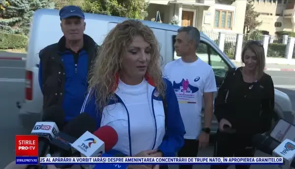 Omagiu adus campioanei olimpice Constantina Diță. Chipul său a fost pictat pe o clădire din Târgu Jiu