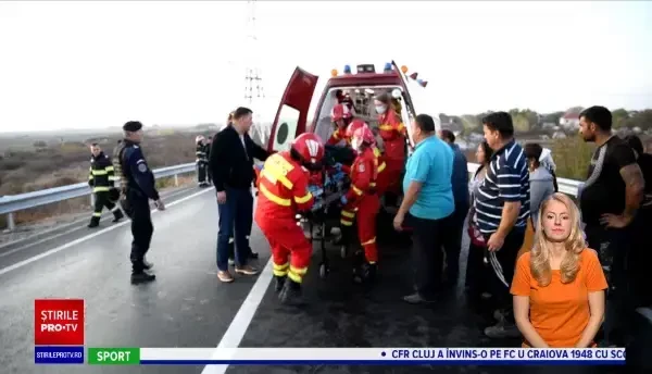 Accident grav pe DN7, între Bucureşti şi Târgovişte. Trei oameni au fost răniţi