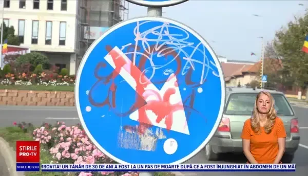 Peste 120 de indicatoare rutiere și alte bunuri din Alba Iulia au fost vopsite cu graffiti. La cat se ridică paguba