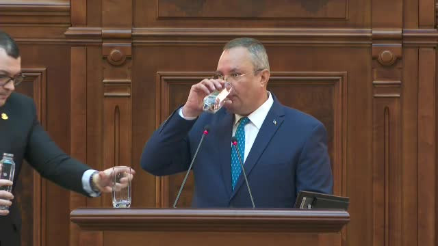 VIDEO. Nicolae Ciucă a vorbit cu dificultate în Parlament: ”Am cerut sprijinul şefului nostru de la Departamentul de Urgenţe”