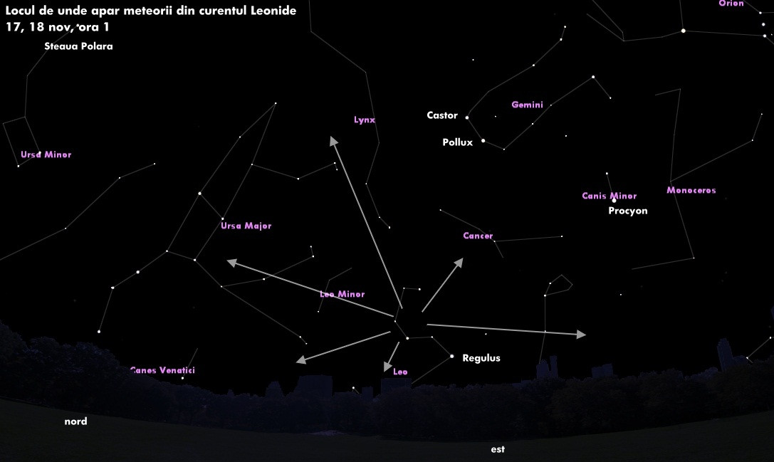 Stele căzătoare în valuri, în noaptea de joi spre vineri. Ce spun astronomii despre curentul Leonide