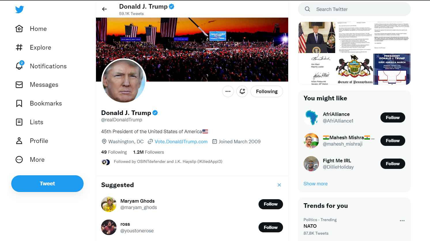 Donald Trump este din nou pe Twitter. Elon Musk i-a restabilit contul suspendat de fosta administrație a rețelei
