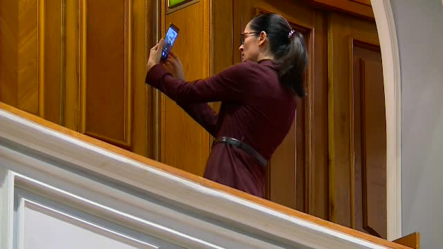 Clotilde Armand și-a făcut selfie-uri în Parlament, la ședința în care se vota cererea DNA de percheziție a lui Tudorache