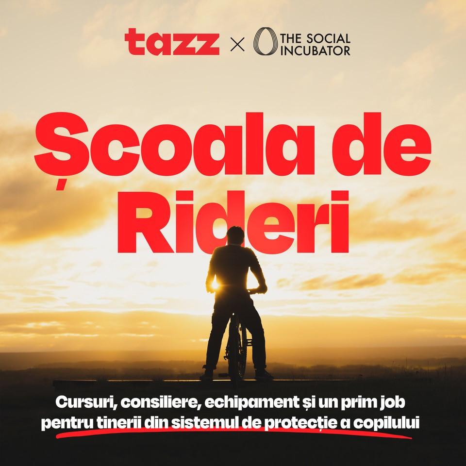(P)Tazz și The Social Incubator lansează Școala de Rideri, un program de integrare profesională dedicat tinerilor vulnerabili