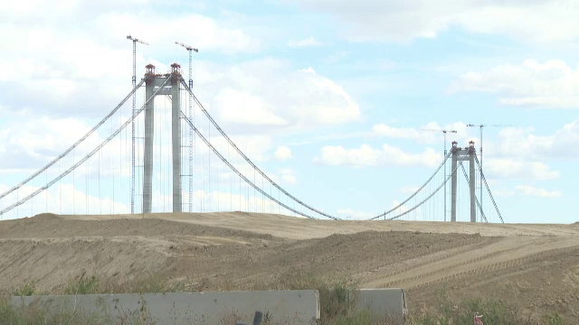 Faimosul pod de la Brăila, „Golden Gate-ul României”, nu va fi gata anul acesta