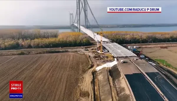 Faimosul pod de la Brăila, „Golden Gate-ul României”, nu va fi gata anul acesta