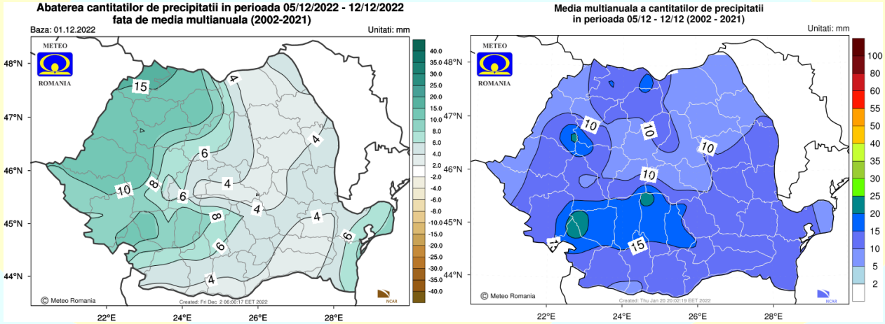 harti decembrie - ianuarie meteo