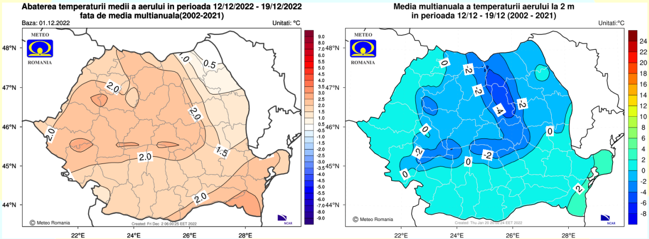 harti decembrie - ianuarie meteo