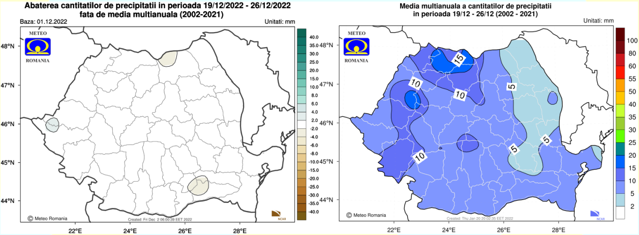 harti decembrie - ianuarie meteo