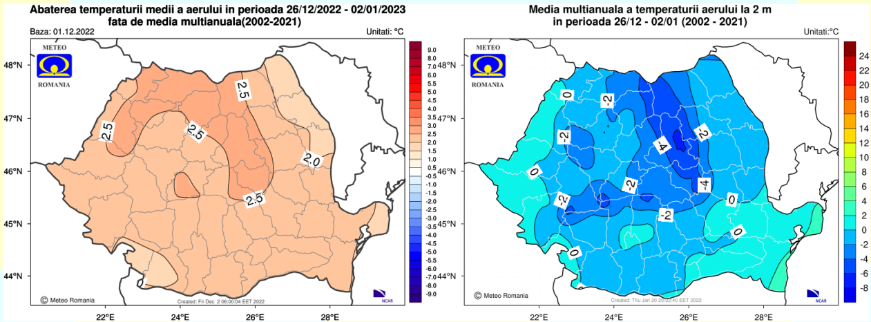 harti decembrie - ianuarie meteo