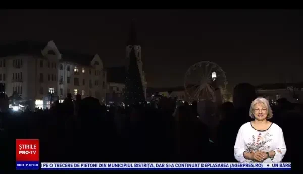 Spectacol la deschiderea Târgului de Crăciun de la Oradea. ”E așa de frumos!”