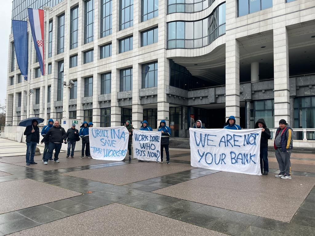 Muncitorii români din Croația continuă protestele. Neplătiți de două luni, oamenii și-au cerut drepturile în capitala Zagreb
