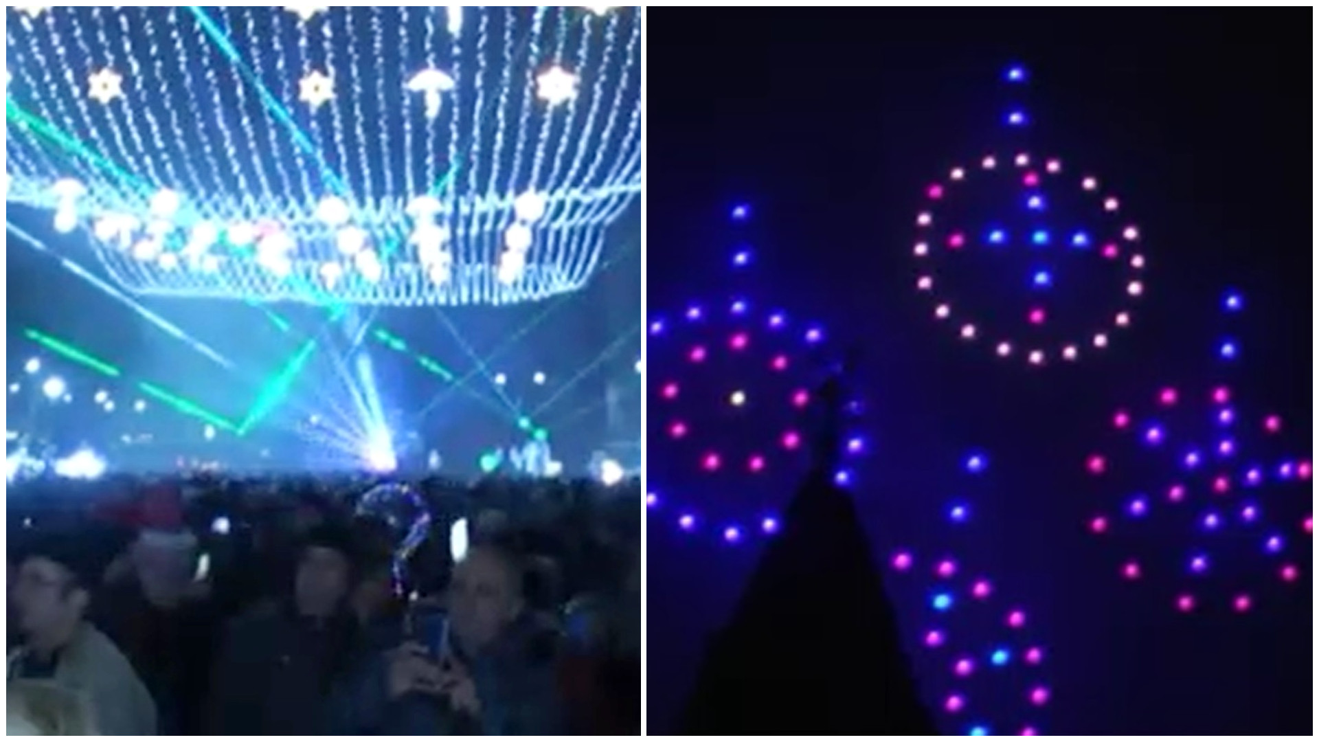 Spectacol impresionant cu 120 de drone şi colinde tradiţionale în Târgoviște. S-a deschis Orășelul lui Moș Crăciun