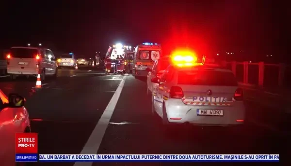 Accident grav pe A1, între Sibiu și Deva. Un bărbat a murit după ce două mașini s-au ciocnit