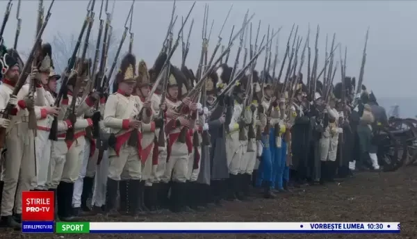 Peste 1.000 de persoane, din 15 țări, au reconstituit bătălia de la Austerlitz, una dintre marile victorii ale lui Napoleon