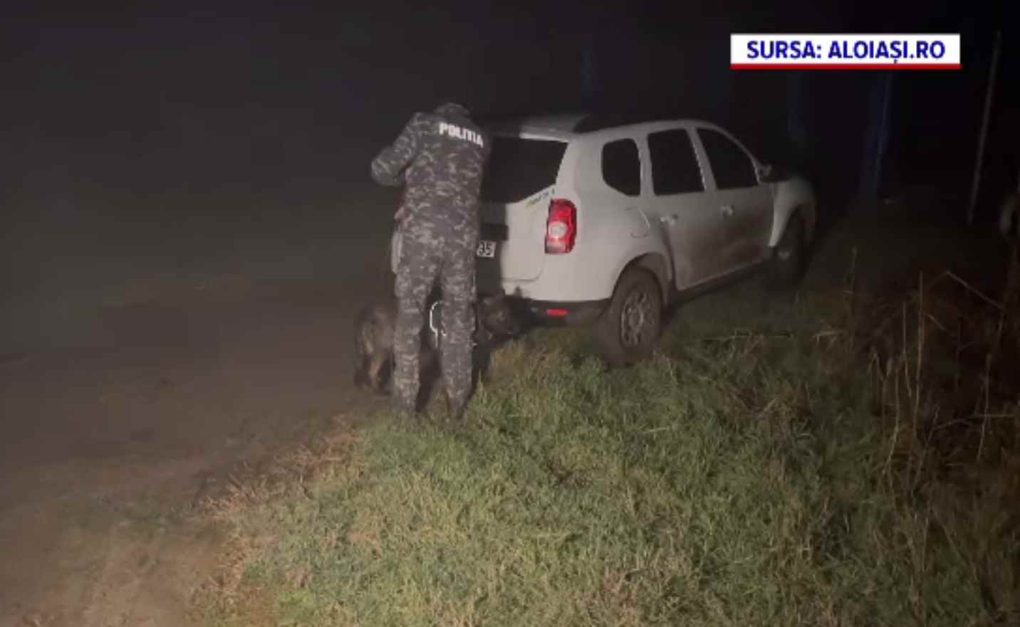 Șofer din Iași cu o mașină neînmatriculată, căutat de polițiști. Au tras focuri de armă, dar nu l-au prins