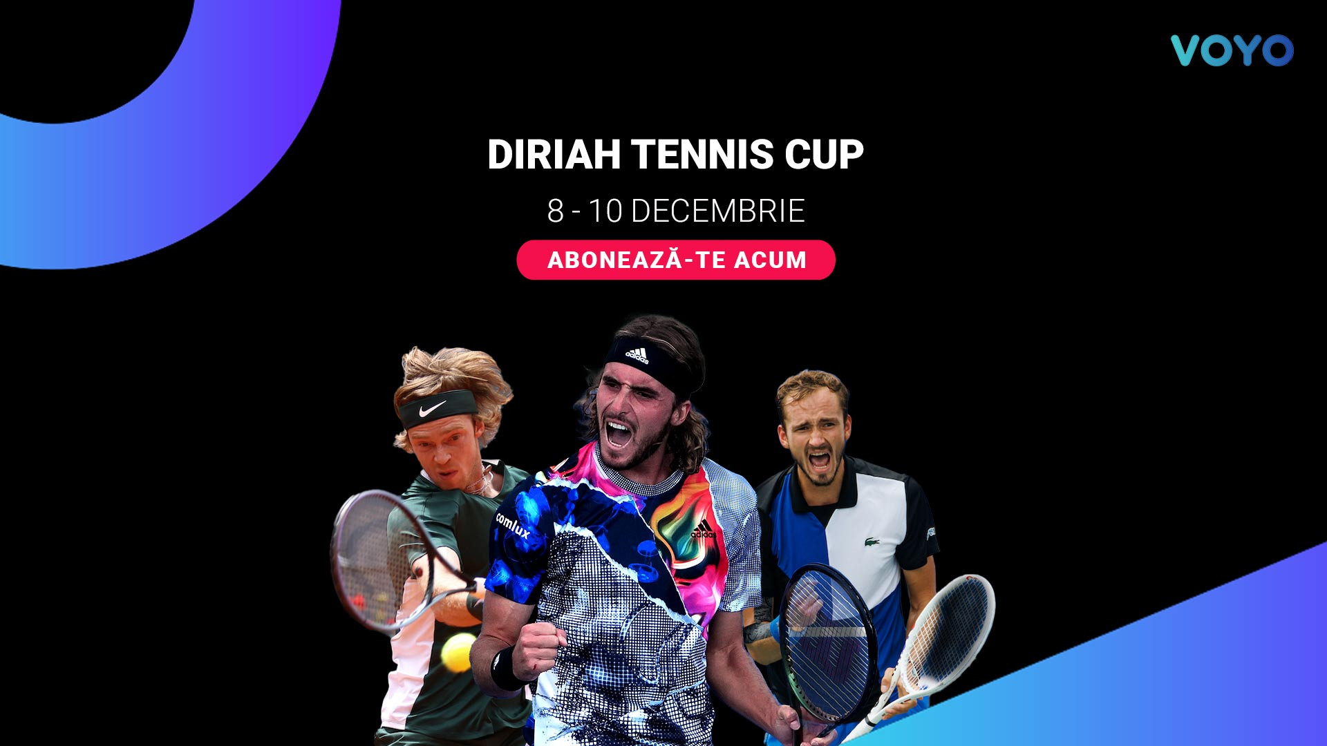 Cupa Diriyah la tenis, transmisă de VOYO. Competiția din Arabia Saudită se desfășoară în perioada 8-10 decembrie