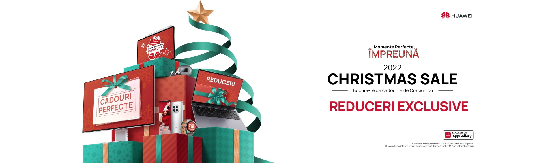 (P) Descoperă ofertele HUAWEI și produsele pregătite special cu ocazia Sărbătorilor de Iarnă