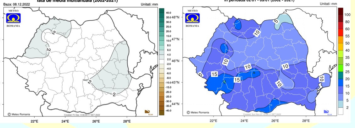 vremea craciun, revelion, anul nou
