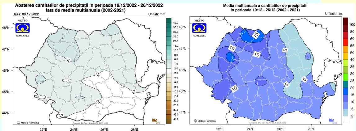 vremea craciun, revelion, anul nou
