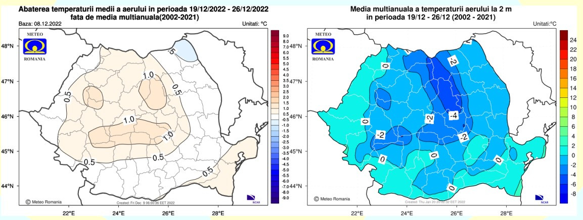 vremea craciun, revelion, anul nou