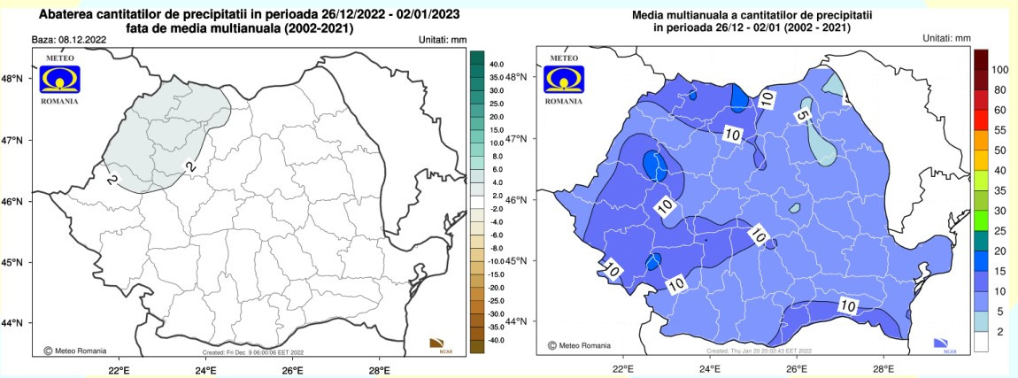 vremea craciun, revelion, anul nou