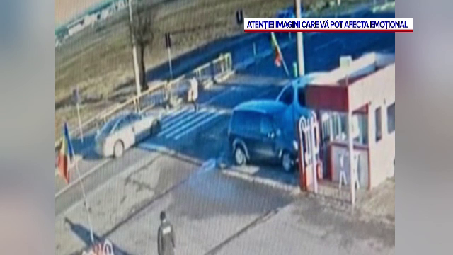 O femeie a fost lovită în plin de o mașină pe o trecere de pietoni din Piatra Neamț. Accidentul a fost filmat