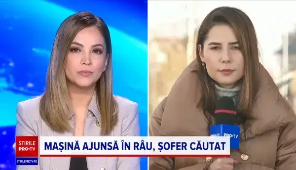 O mașină a plonjat într-un râu din Cluj. Pompierii au găsit autoturismul gol