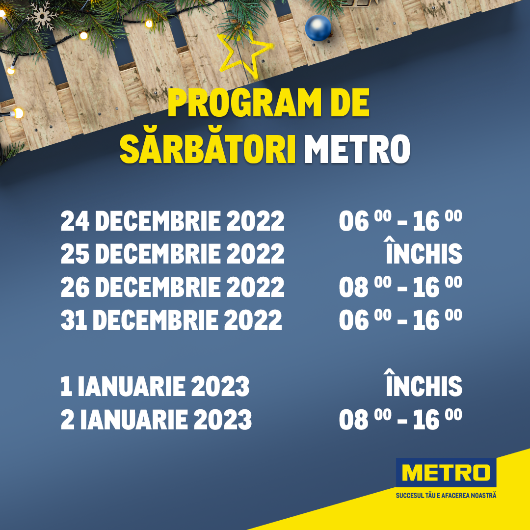 Program Metro de sărbători