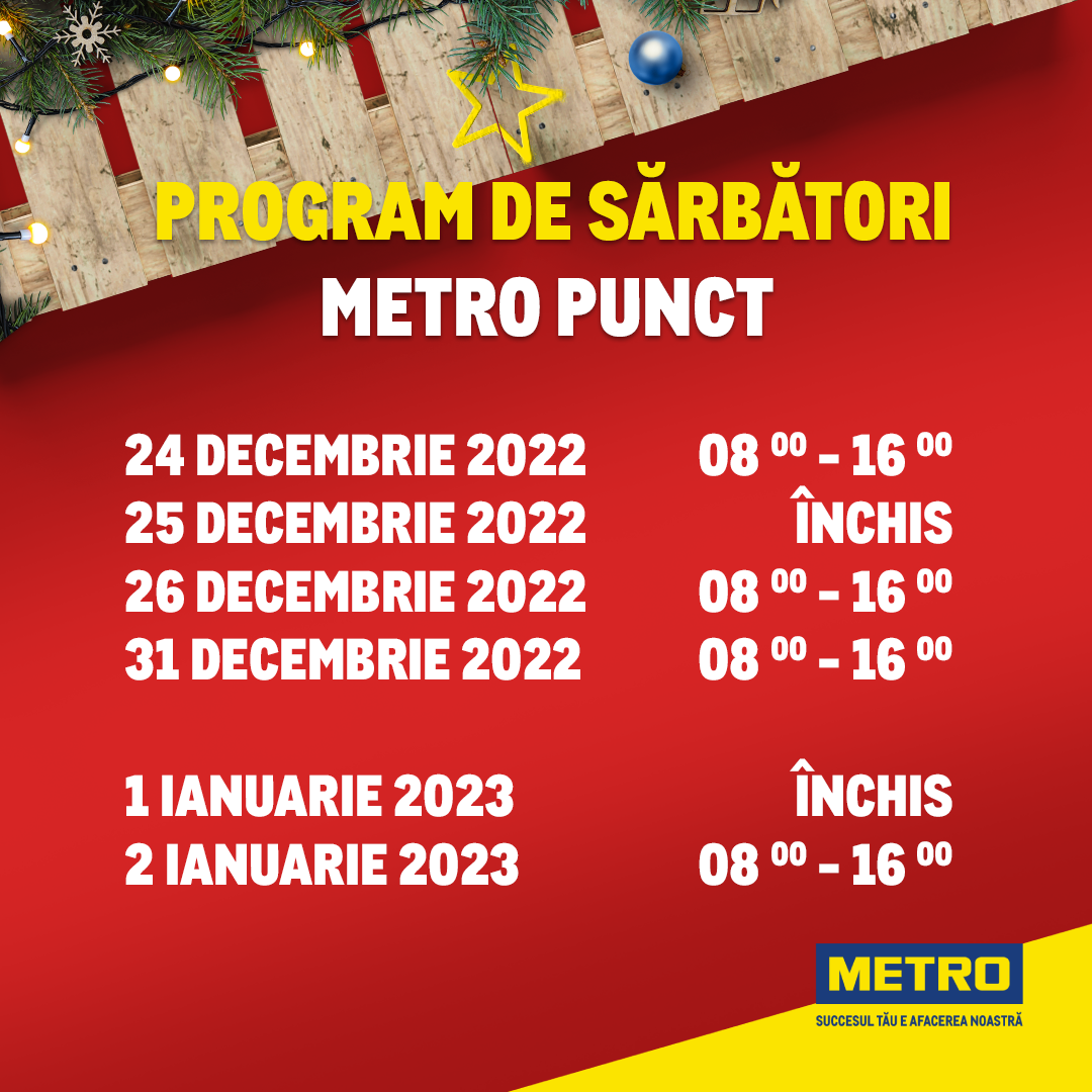 Program Metro Punct de sărbători