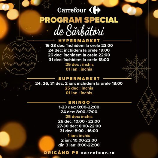 Program Carrefour de sărbători