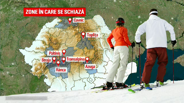 În lipsa zăpezii, doar câteva pârtii din toată țara sunt bune pentru schiat. Administratorii au pornit tunurile de zăpadă