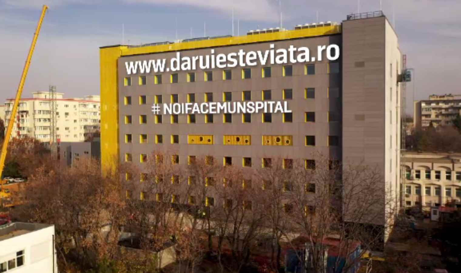 Spital pentru copiii cu afecțiuni oncologice, construit de Asociația Dăruiește Viață, din donații. Încă este nevoie de ajutor