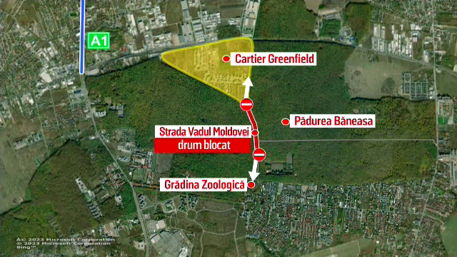 Mii de bucureșteni dintr-un complex rezidențial au rămas fără un drum de acces, după ce dezvoltatorul le-a dat unul ilegal