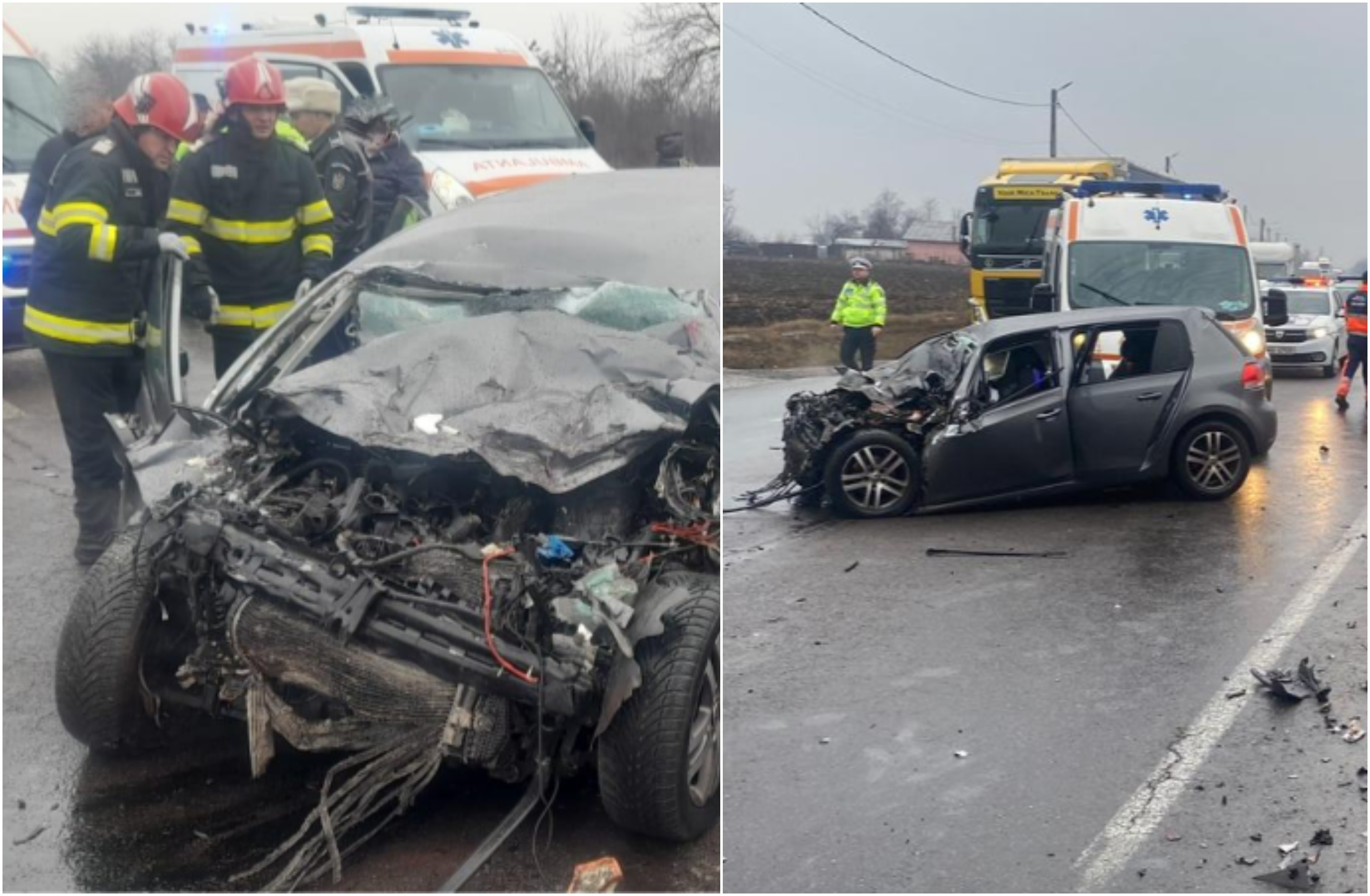 ”Drumul Morții”, altă tragedie. Accident cu un autocar și un autoturism în care se aflau 18 oameni, două persoane au murit