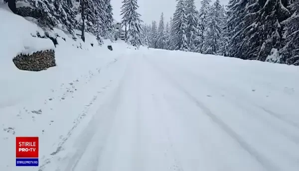 Cod roșu de viscol. Zonele în care ninge și viscolește puternic în România