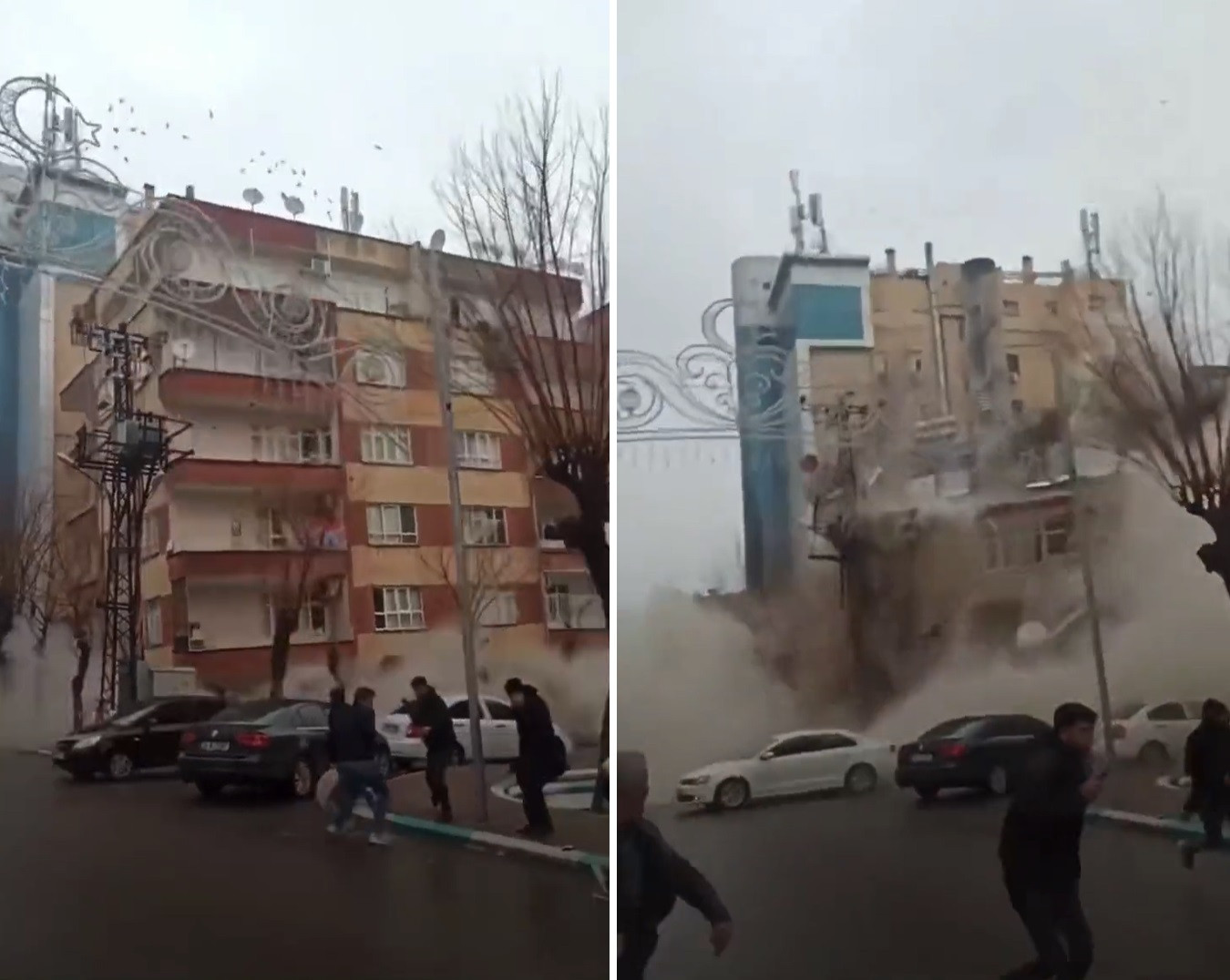 VIDEO. Momentul în care o clădire se prăbușește în Turcia, la câteva ore după cutremurul devastator cu zeci de replici