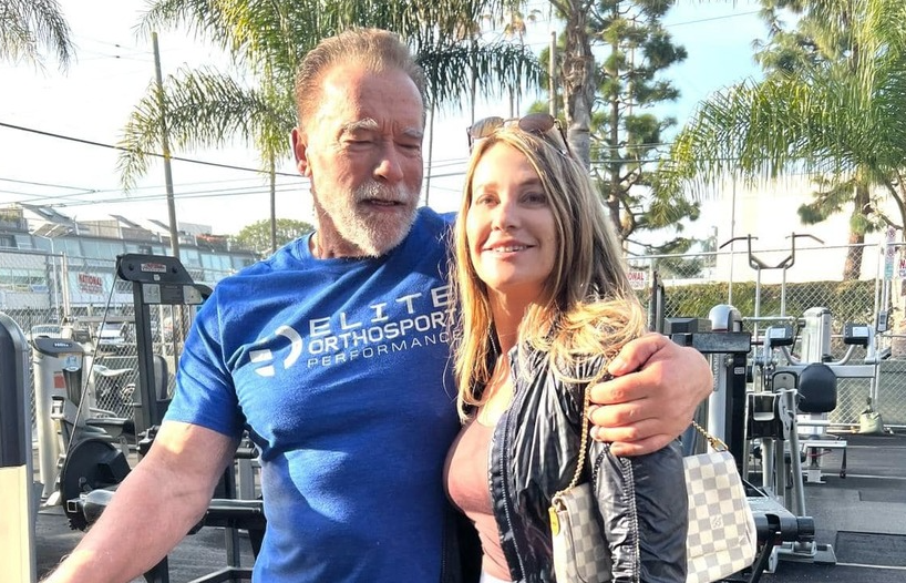 Nadia Comăneci și Arnold Schwarzenegger, împreună la o sală din Los Angeles