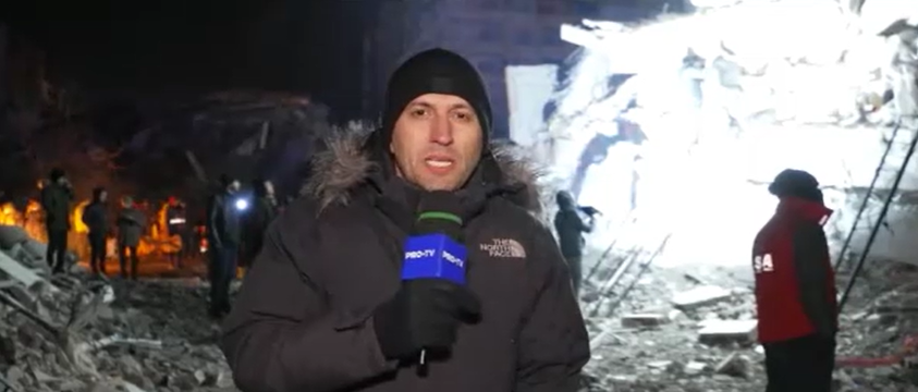 Echipa Știrile PRO TV transmite din epicentrul cutremurului. Orașul Kahramanmaraş, rămas în beznă în urma dezastrului