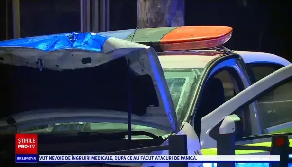 Urmărire pe străzile din București, terminată la spital pentru un polițist. Șoferul urmărit a intrat frontal în autospecială