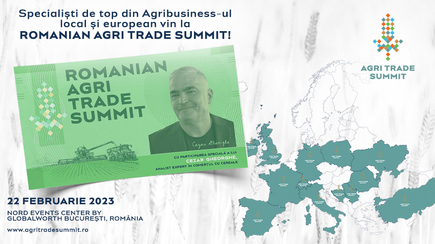 (P) Peste 400 de specialiști din 13 țări vin pe 22 februarie la Romanian Agri Trade Summit