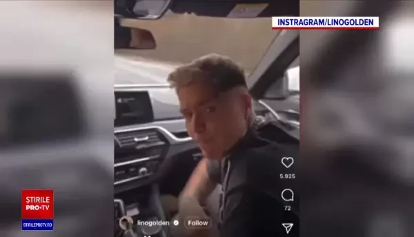 Lino Golden, implicat într-un accident rutier în București. Cântărețul a fost transportat la spital | FOTO