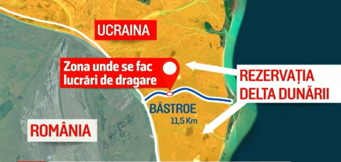 România a cerut Ucrainei să sisteze lucrările de dragare pe Canalul Bâstroe. Tensiuni între București și Kiev