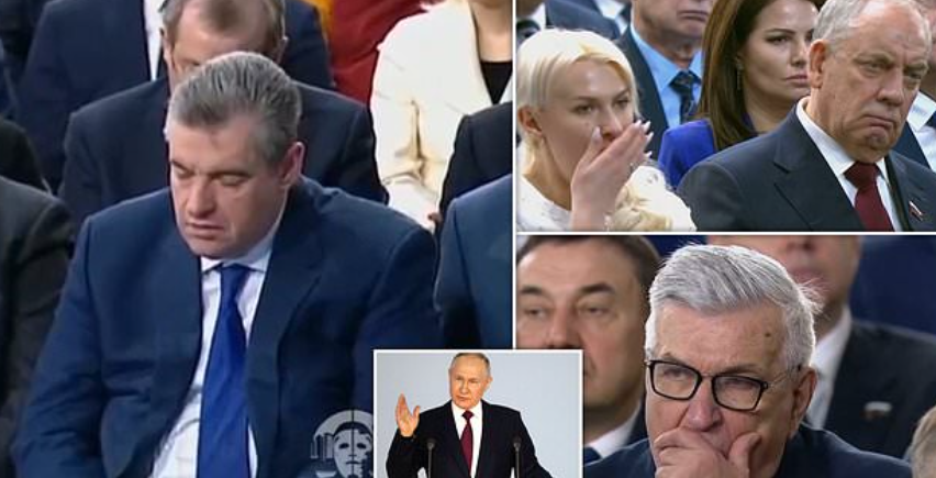 Elita lui Putin, surprinsă în timp ce cască în timpul discursului maraton anti-Occident al liderului de la Kremlin