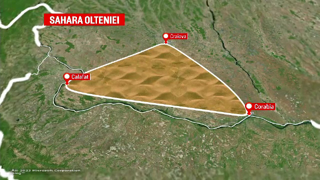 „Sahara Olteniei” s-a extins îngrijorător de mult. Nisipul mănâncă zilnic din pământul fertil al țării