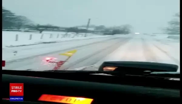 În Harghita se circulă în condiții de iarnă